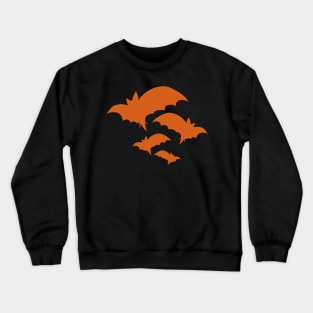 Orange bats, halloween, goth, cute Crewneck Sweatshirt